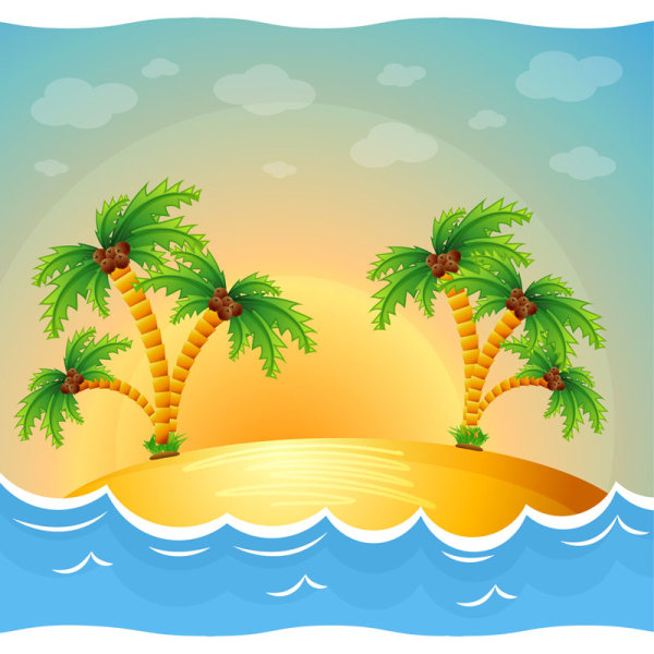Elements of cartoon Plant Illustration vector 03