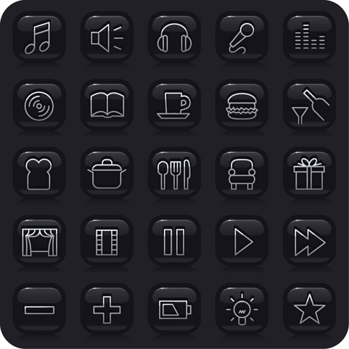 Simple black Icon vector