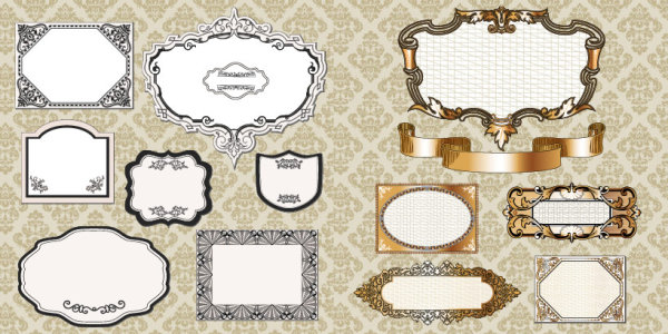 Ornate floral frame vector