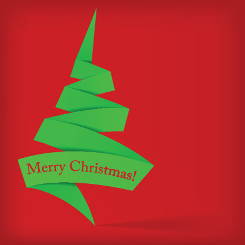 Set of 2013 Origami Christmas vector material 04
