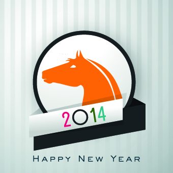2014 New Year design elements vectors 01