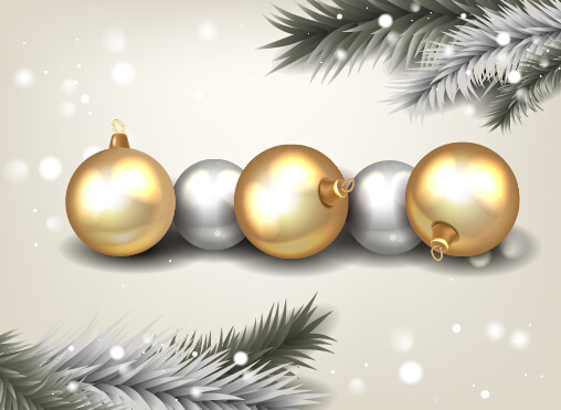 shiny new year christmas baubles background 2015 