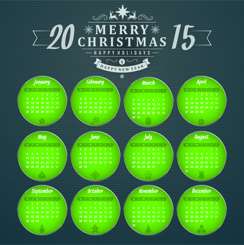 2015 business calendar creative design vector 01
