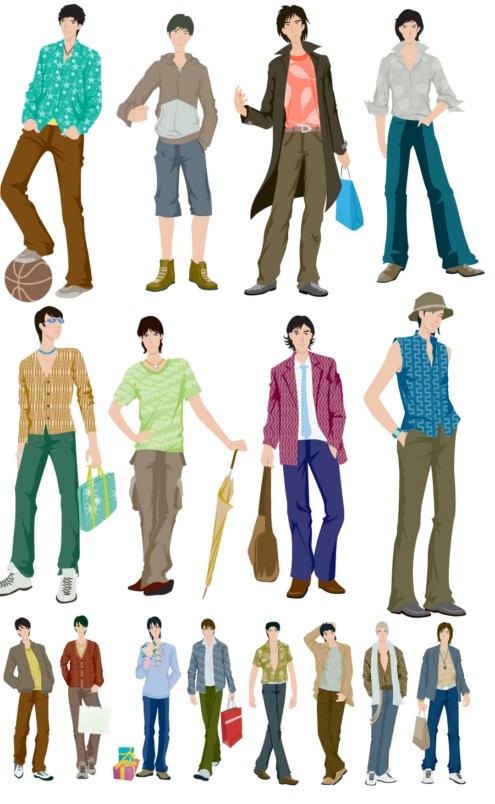 Fashion boys Vector