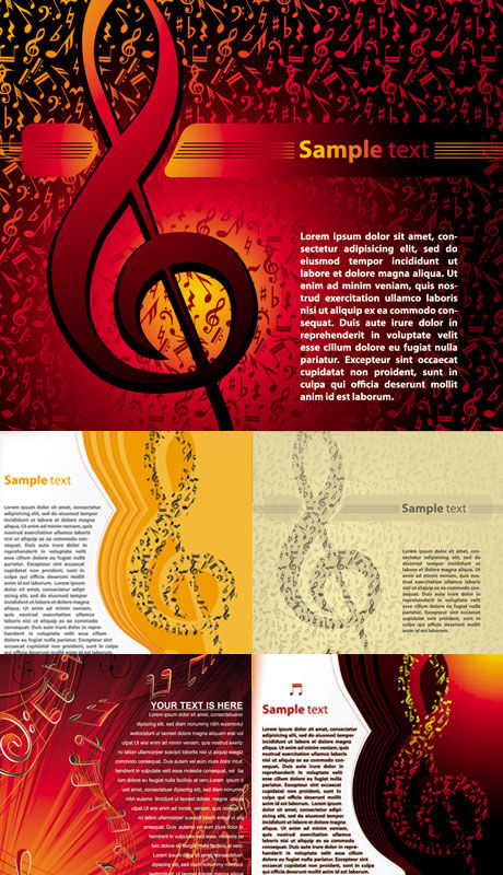 Background music style vector