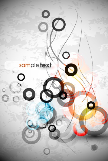 Abstract circle backgrounds art design vector 01