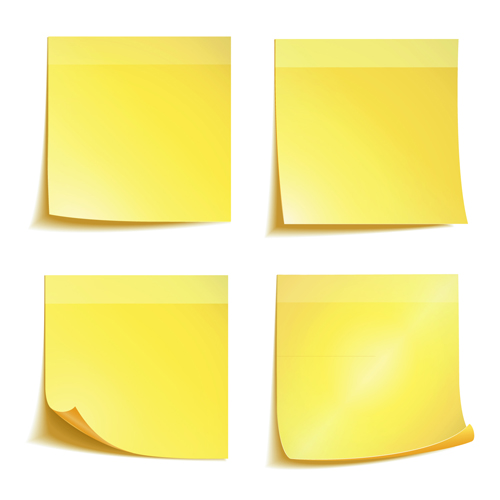 Blank paper notes vector material 02