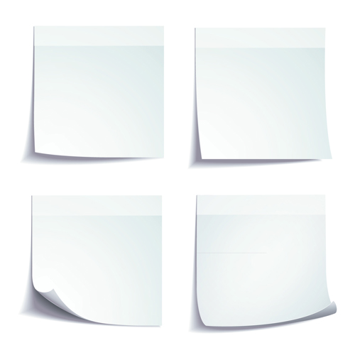 Blank paper notes vector material 03