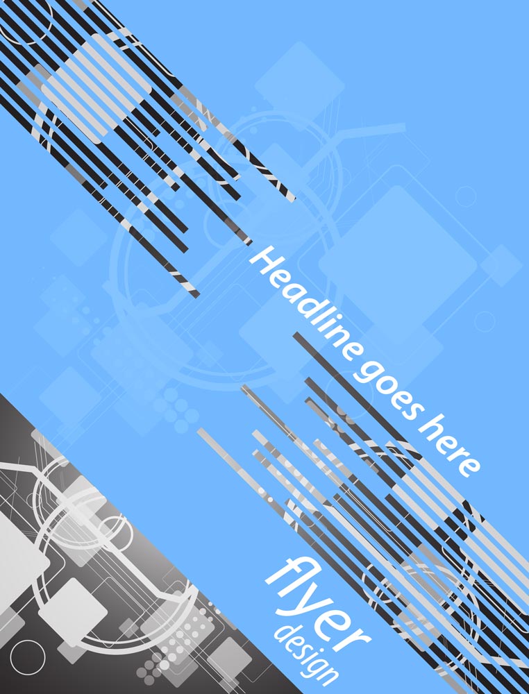 Brochures and flyers blue tech cover 03