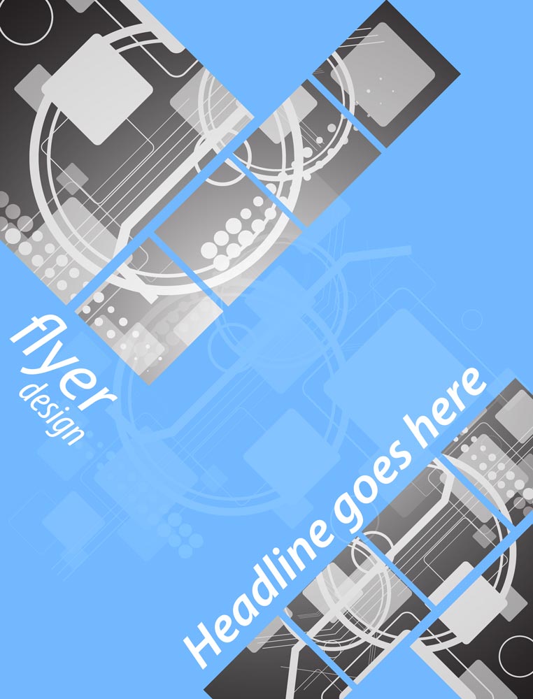Brochures and flyers blue tech cover 04