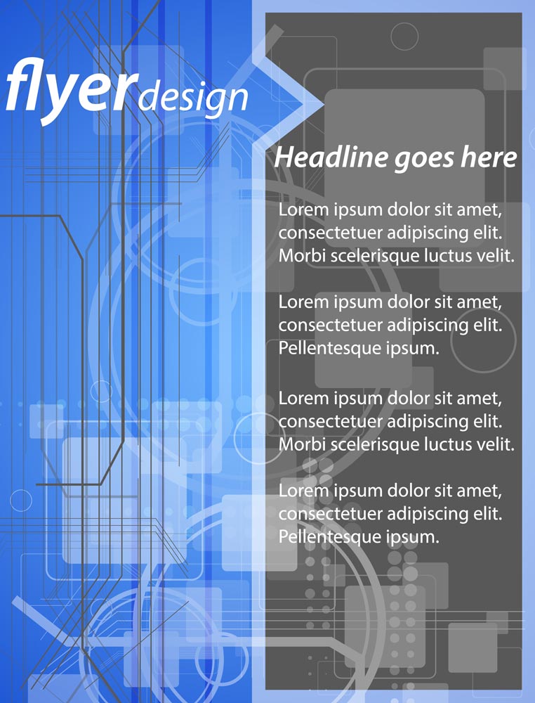 Brochures and flyers blue tech cover 05