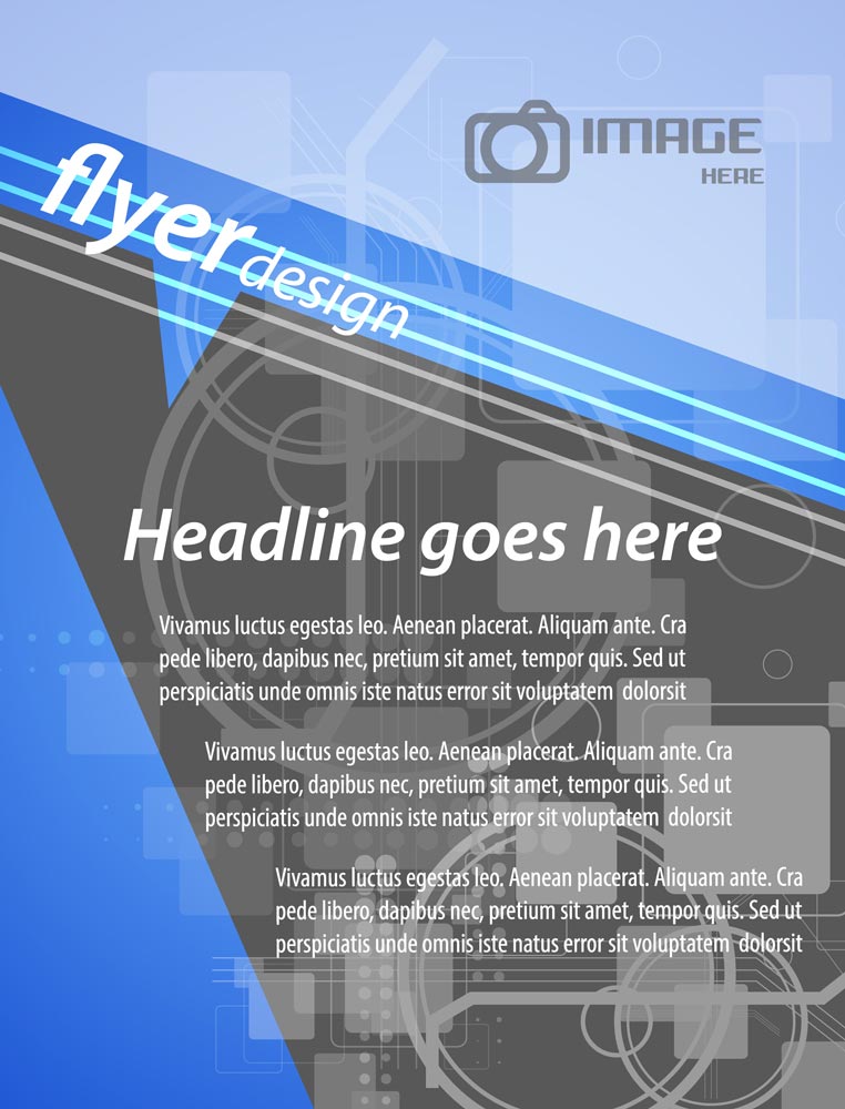 Brochures and flyers blue tech cover 06