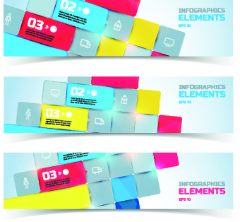 Creative Business banners elements vector 02