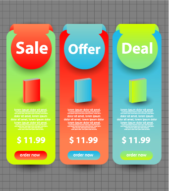 Business website banners design vector 02