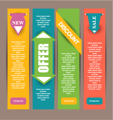 Business website banners design vector 03