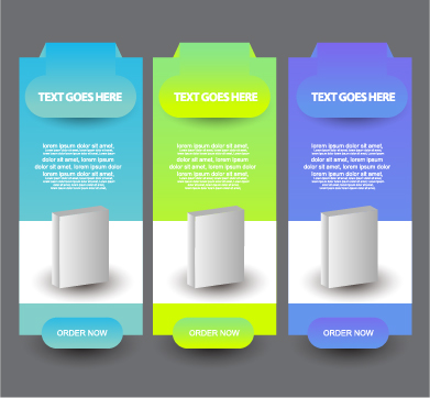 Business website banners design vector 04