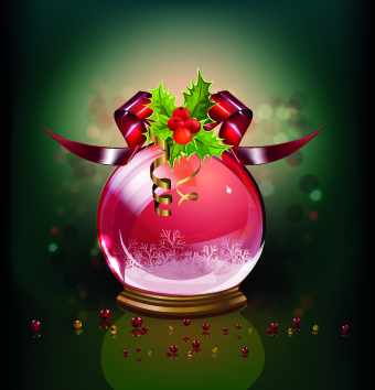 crystal ball crystal christmas background vector background 