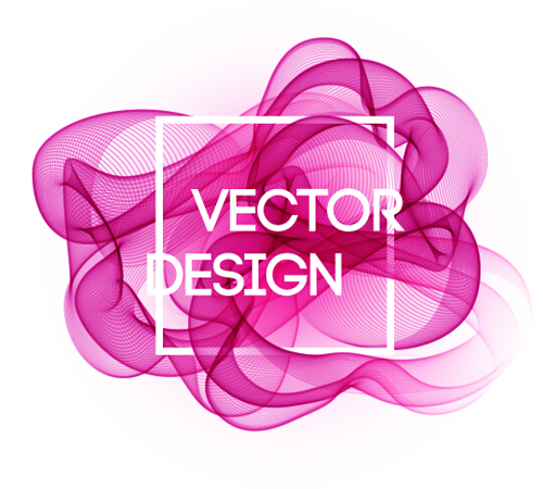 Colored curved lines abstract background vector 05