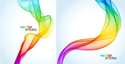smoke in colorful background 
