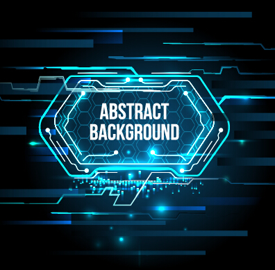 Concept futuristic tech background vector 03