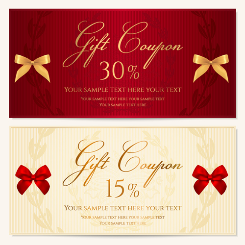 Coupon design elements vector 01