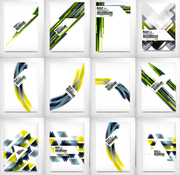 Cover flyer or brochure vector set 02