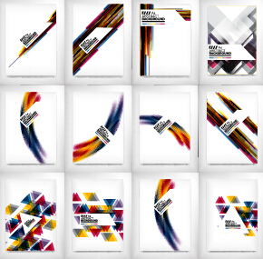 Cover flyer or brochure vector set 03