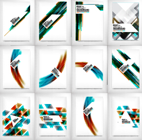 Cover flyer or brochure vector set 04