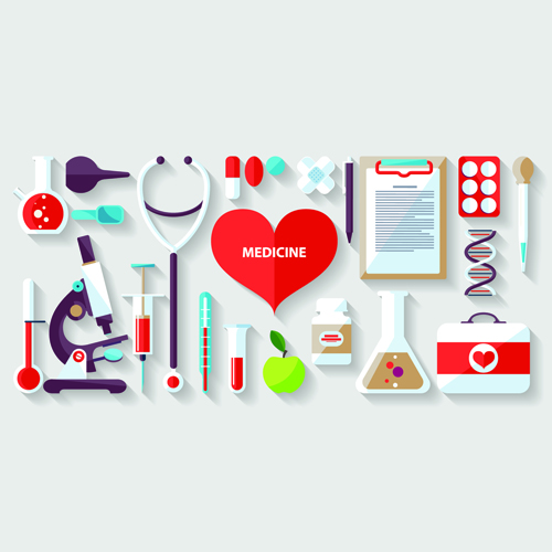 Creative design medical tool vector material 06
