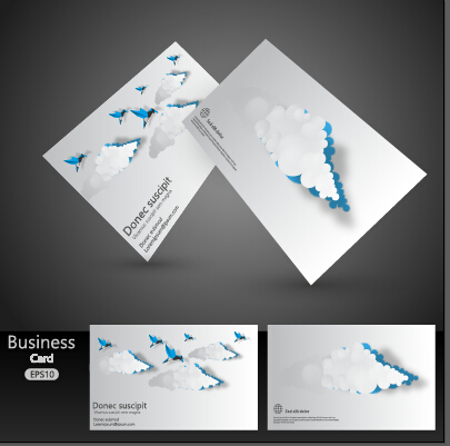 paper cut card vector business cards business 