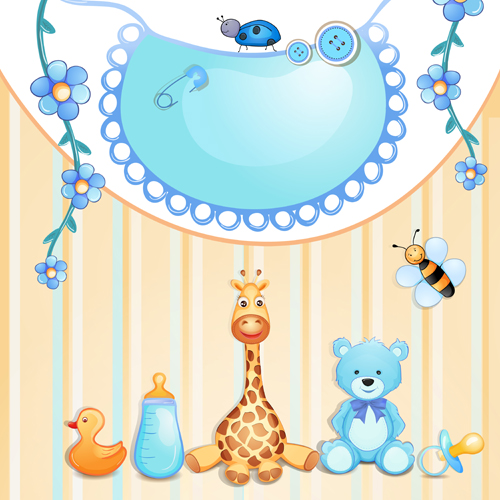 Cute baby cards creative design graphics vector 01