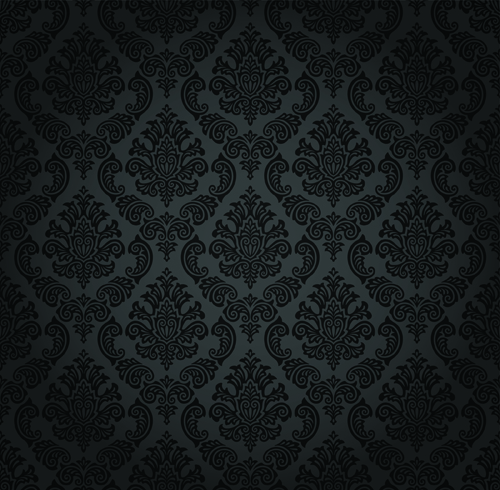 Patterns pattern luxurious damask black 