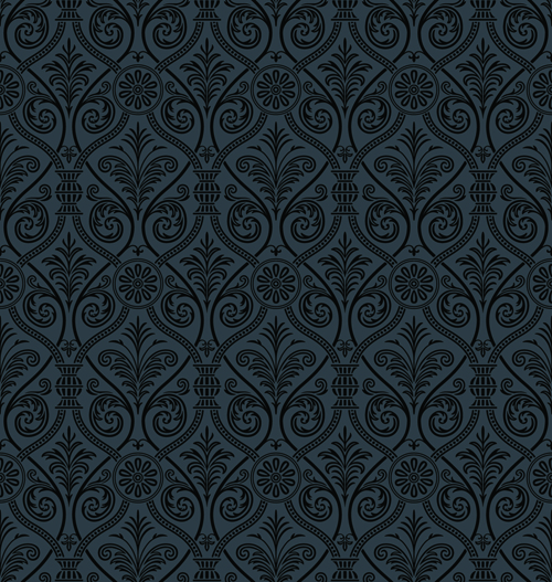Patterns pattern luxurious damask black 
