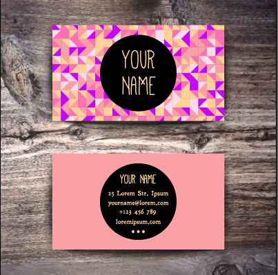 Fashion business card colored vector 01