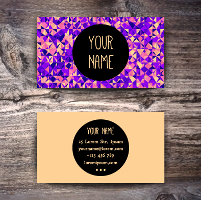 Fashion business card colored vector 06