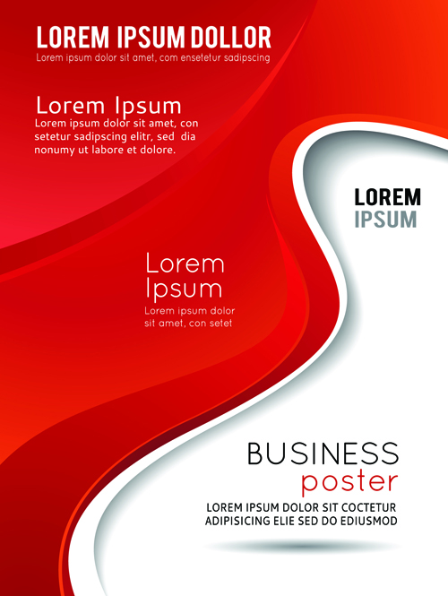 Flyer and cover brochure abstract styles vector 01