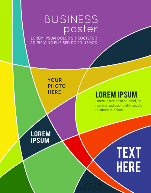 Flyer and cover brochure abstract styles vector 05