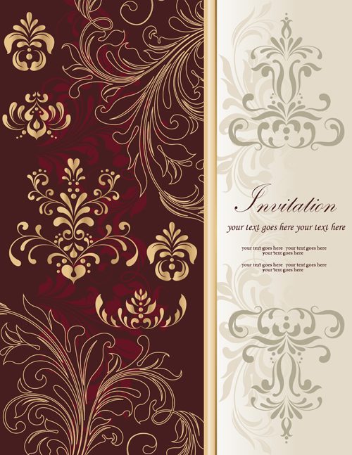 ctor decoration floral background 02 Free vector decoration floral background 02