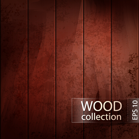 Grunge wooden board vector background set 01