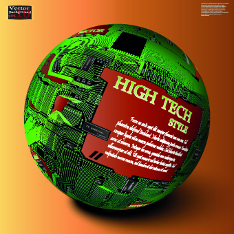 tech high-tech high earth background vector background 