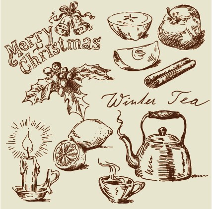 Hand drawn vintage food Illustrations vector 05