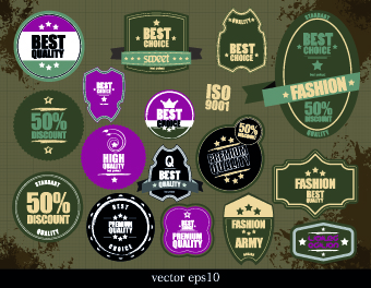 Vintage Label and badges design elements 02