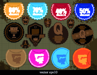 Vintage Label and badges design elements 03