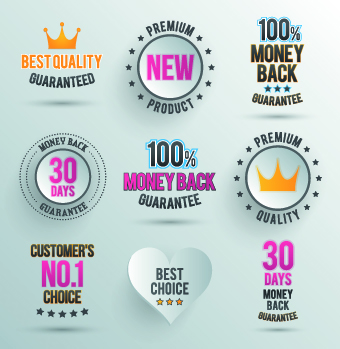 Vintage Label and badges design elements 08