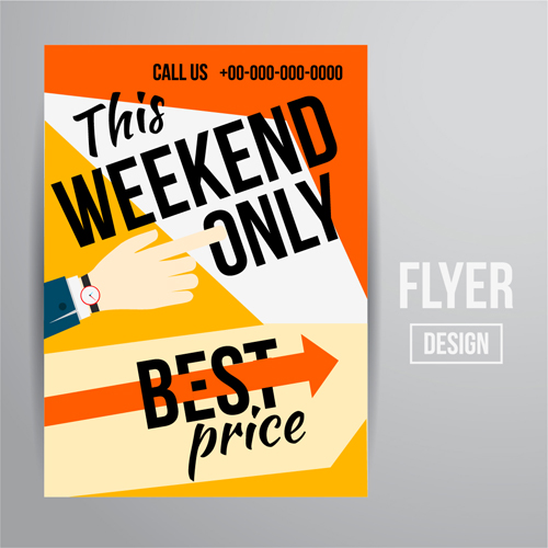 Modern big sale vector flyer material 19