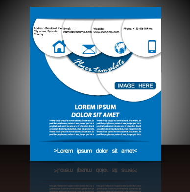 nd cover brochure vector material 09 Modern business flyer and cover brochure vector material 09