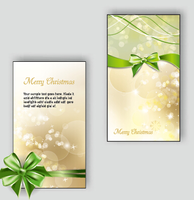 ornate greeting christmas cards bow 