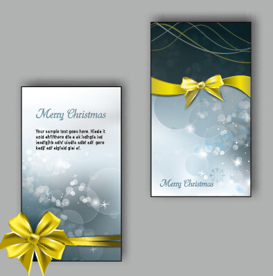ornate greeting christmas cards bow 