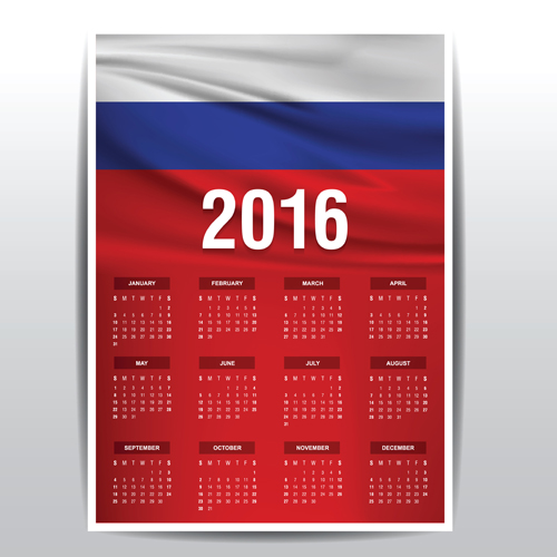 russian grid calendar 2016 