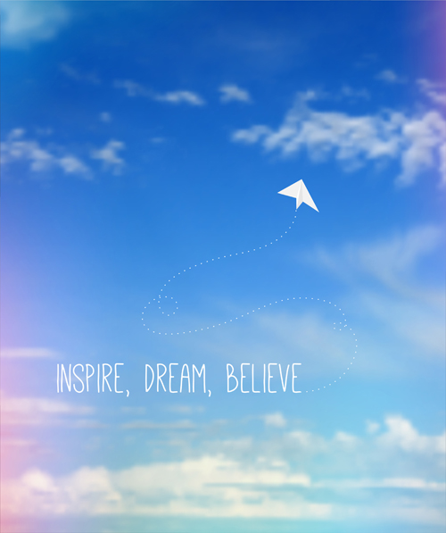 Sky with cloud blue background vector 04